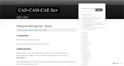 Desktop Screenshot of cadcamcaesky.wordpress.com
