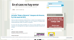 Desktop Screenshot of enelcaosnohayerror.wordpress.com