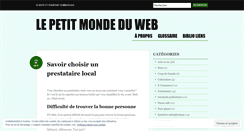 Desktop Screenshot of lepetitmondeduweb.wordpress.com