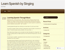 Tablet Screenshot of learnspanishandsing.wordpress.com