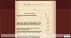 Desktop Screenshot of lanouvellelitteraire.wordpress.com