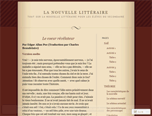 Tablet Screenshot of lanouvellelitteraire.wordpress.com