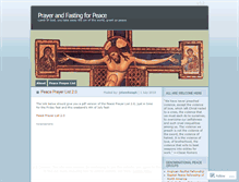 Tablet Screenshot of prayerforpeace.wordpress.com