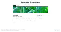 Desktop Screenshot of gengrow05.wordpress.com