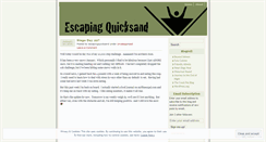 Desktop Screenshot of escapingquicksand.wordpress.com
