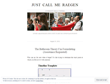 Tablet Screenshot of justcallmeraegen.wordpress.com