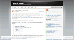 Desktop Screenshot of insidethemachine.wordpress.com