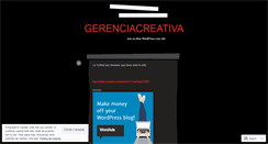 Desktop Screenshot of gerenciacreativa.wordpress.com