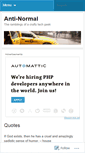 Mobile Screenshot of antinormalist.wordpress.com