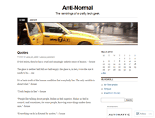 Tablet Screenshot of antinormalist.wordpress.com