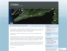Tablet Screenshot of 67degrees.wordpress.com