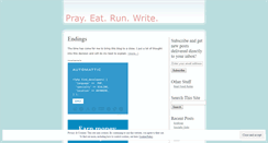 Desktop Screenshot of prayeatrunwrite.wordpress.com