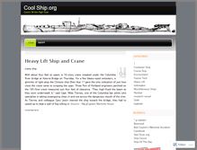 Tablet Screenshot of coolships.wordpress.com