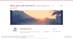 Desktop Screenshot of haveyourcakes.wordpress.com