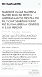 Mobile Screenshot of kritikasatabitabi.wordpress.com