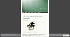 Desktop Screenshot of eclecticmusic.wordpress.com