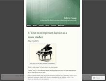 Tablet Screenshot of eclecticmusic.wordpress.com