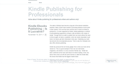 Desktop Screenshot of kindlepublishingpro.wordpress.com