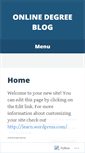 Mobile Screenshot of onlinedegreeblog.wordpress.com