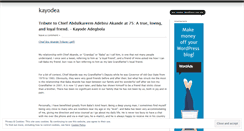 Desktop Screenshot of kayodea.wordpress.com