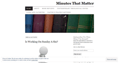 Desktop Screenshot of minutesthatmatter.wordpress.com