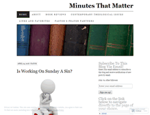 Tablet Screenshot of minutesthatmatter.wordpress.com