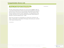 Tablet Screenshot of karencongrats.wordpress.com