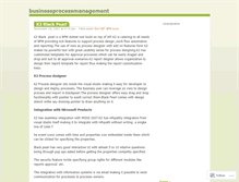 Tablet Screenshot of businessprocessmanagement.wordpress.com