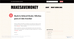 Desktop Screenshot of makesavemoney.wordpress.com