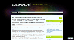 Desktop Screenshot of canimkarabakh.wordpress.com