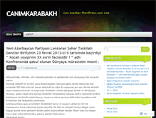 Tablet Screenshot of canimkarabakh.wordpress.com