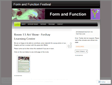 Tablet Screenshot of formandfunctionfest.wordpress.com