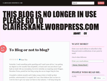 Tablet Screenshot of clairekanedub.wordpress.com