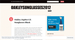 Desktop Screenshot of oakleysunglasses2012.wordpress.com