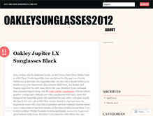 Tablet Screenshot of oakleysunglasses2012.wordpress.com