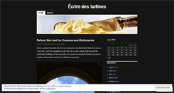 Desktop Screenshot of ecriredestartines.wordpress.com