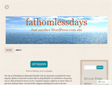 Tablet Screenshot of fathomlessdays.wordpress.com