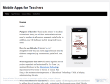 Tablet Screenshot of mobileapps4teachers.wordpress.com