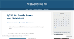 Desktop Screenshot of fiduciaryincometax.wordpress.com