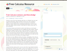 Tablet Screenshot of freecalculus.wordpress.com