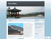 Tablet Screenshot of daysindaejeon.wordpress.com