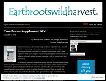 Tablet Screenshot of earthrootswildharvest.wordpress.com