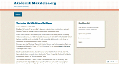Desktop Screenshot of akademikmakaleler.wordpress.com