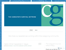 Tablet Screenshot of caregiversurvivalnetworkblog.wordpress.com