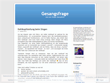 Tablet Screenshot of gesangsfrage.wordpress.com