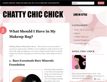 Tablet Screenshot of chattychicchick.wordpress.com