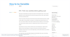 Desktop Screenshot of howtobesensible.wordpress.com