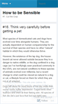 Mobile Screenshot of howtobesensible.wordpress.com