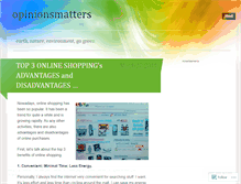 Tablet Screenshot of opinionsmatters.wordpress.com