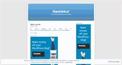 Desktop Screenshot of massiekur.wordpress.com